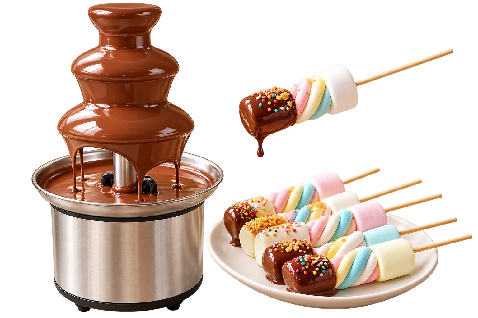 Sate Marshmallow Choco Fondue