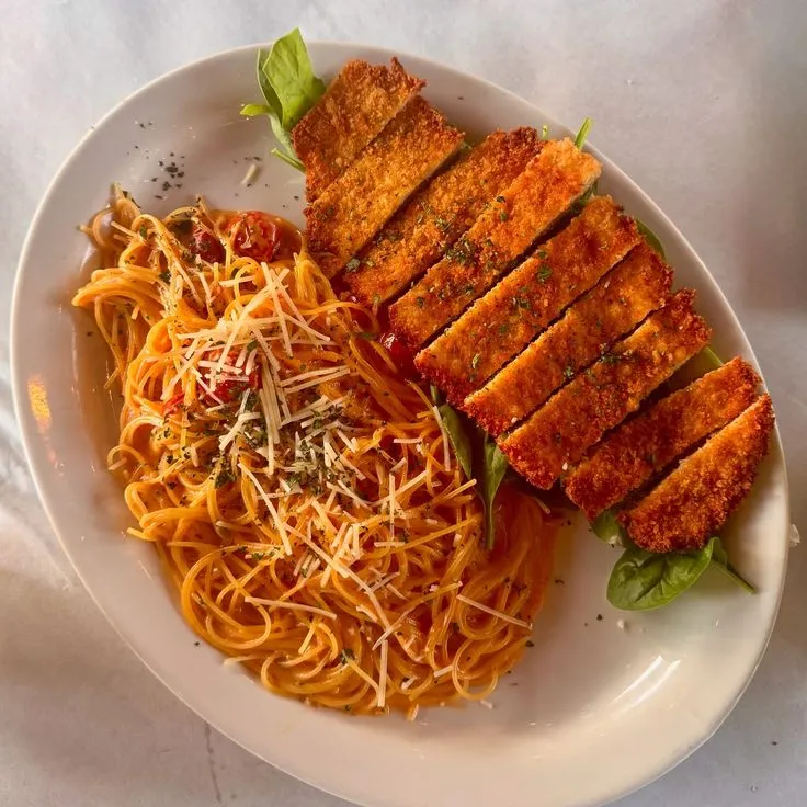 Spaghetti bolognese katsu