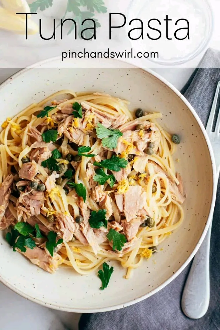 fetuccinni Aglio olio tuna