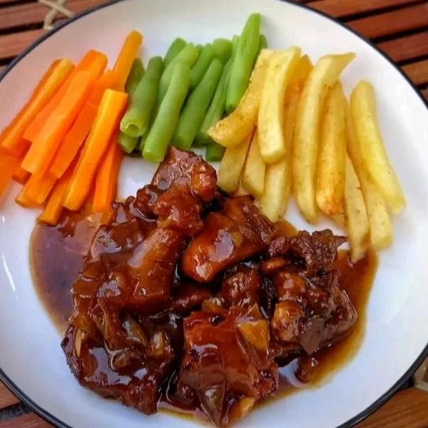steak ayam lada hitam